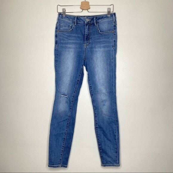 Anthropologie Pilcro & The Letterpress Ultra High Rise Skinny Jeans Distressed - Picture 2 of 5